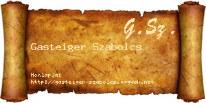 Gasteiger Szabolcs névjegykártya